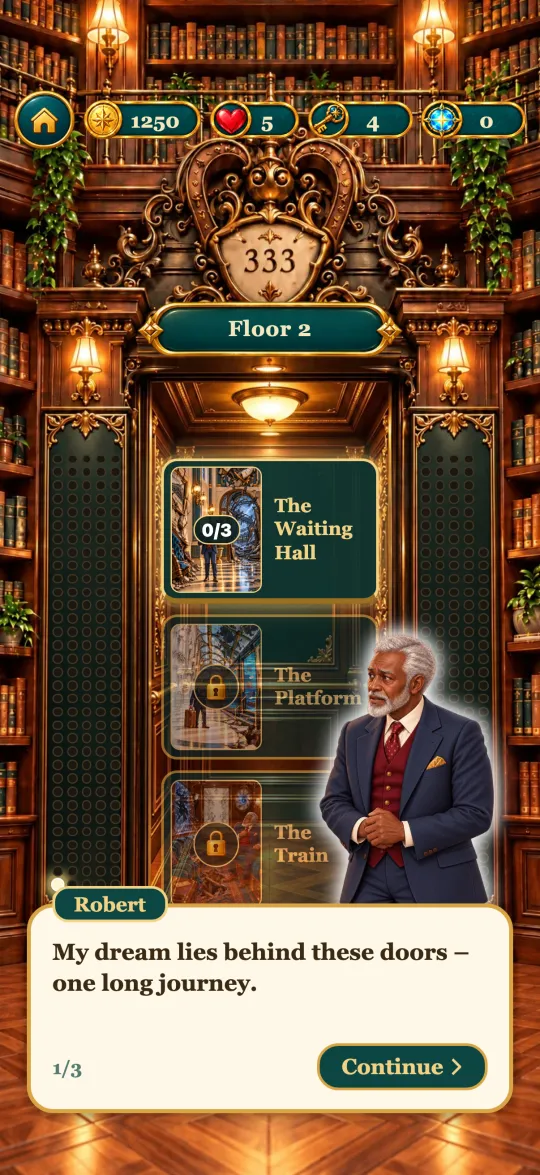 The lift with the dream rooms of a floor